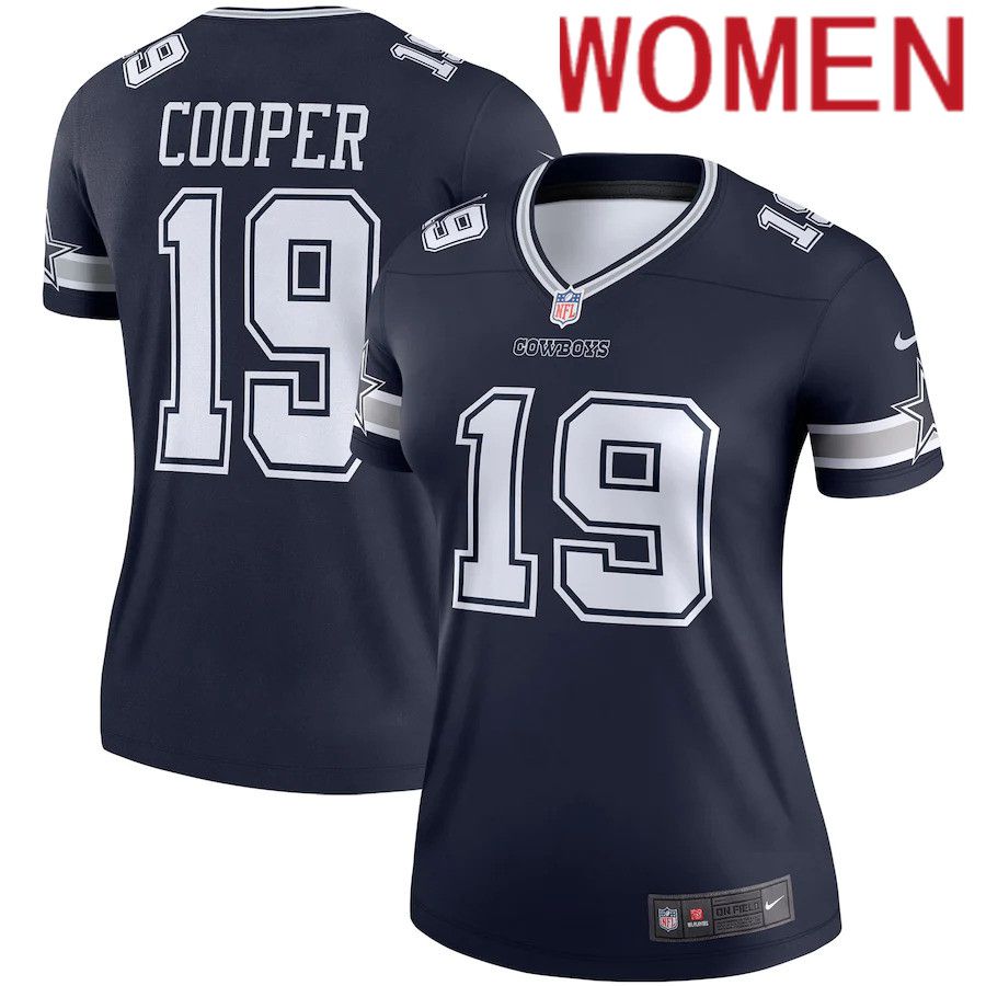 Women Dallas Cowboys 19 Amari Cooper Nike Navy Legend Player NFL Jersey